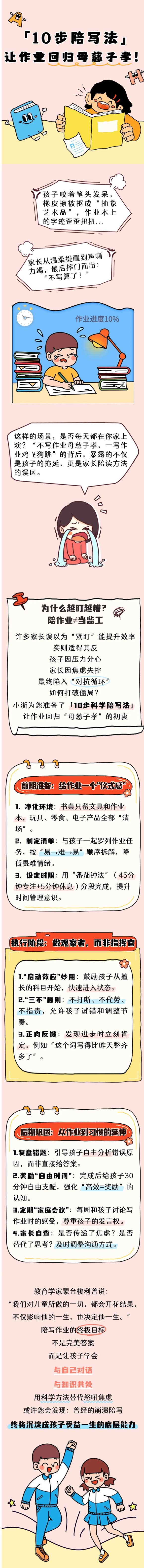 子女教育 | 什么是陪孩子写作业的正确打开方式？！只需“10