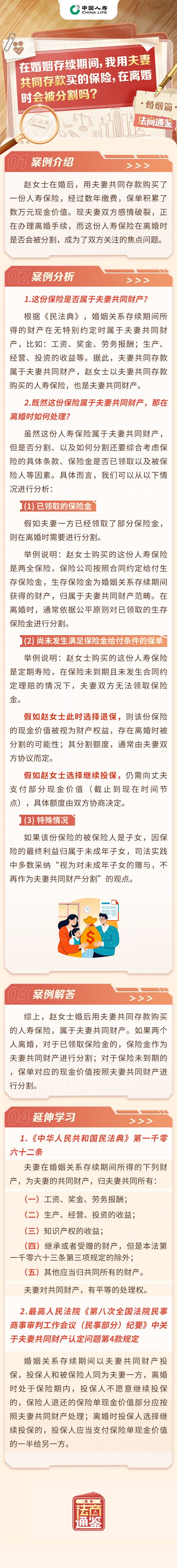 我用夫妻共同存款买的保险，在离婚时会被分割吗？