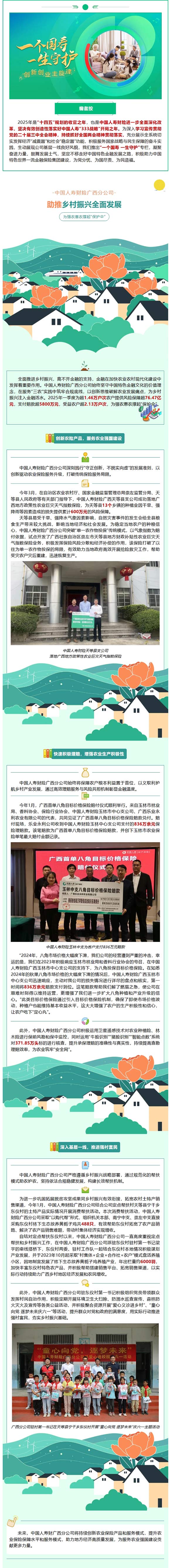 鄉村振興｜中國人壽財險廣西分公司助推鄉村振興全面發展