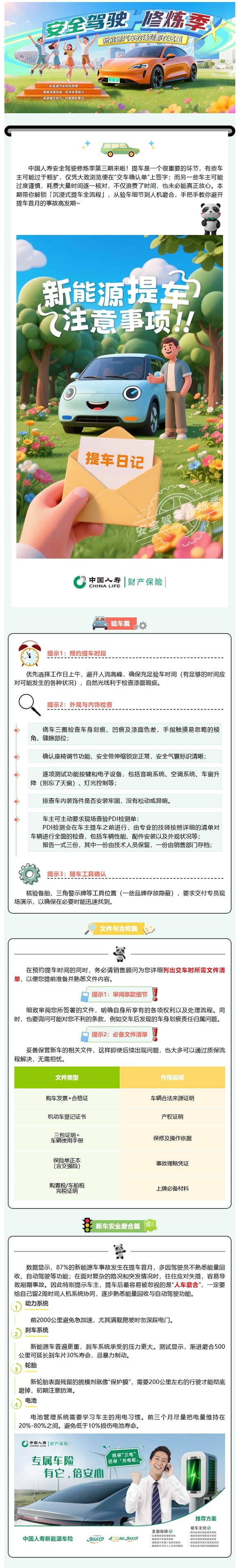 安全駕駛｜必看！新能源車主提車注意事項！