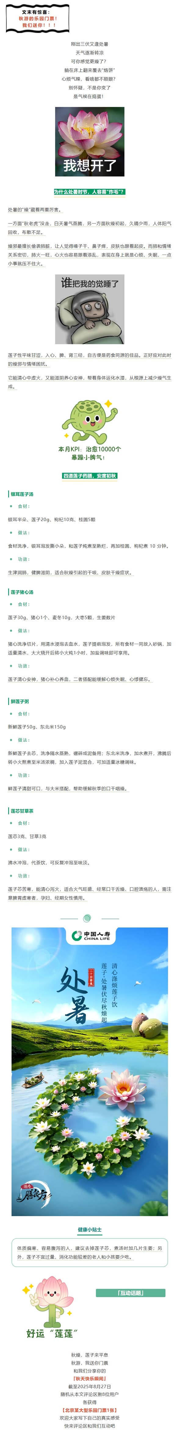 处暑 | 一碗莲子羹，抚平你的秋燥小脾气（文末福利）