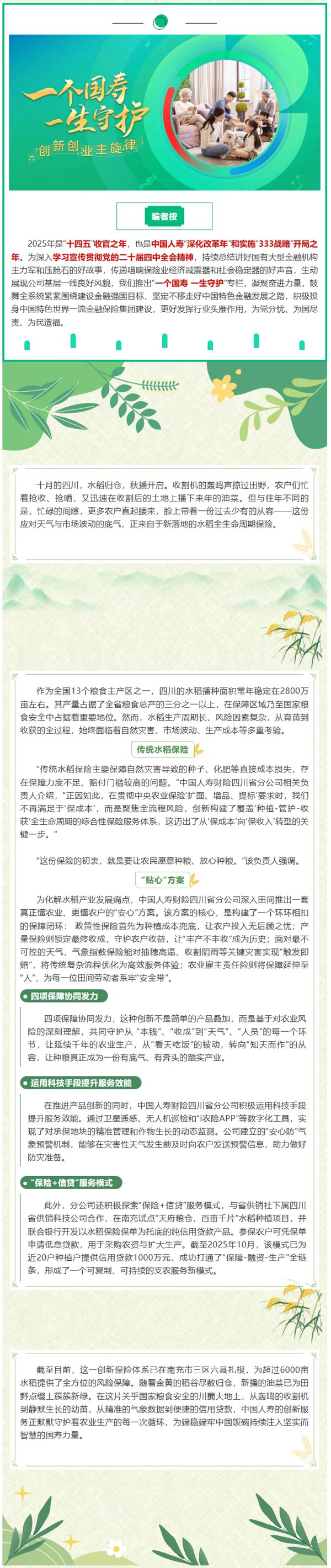 基层一线丨让农户愿意种粮放心种粮