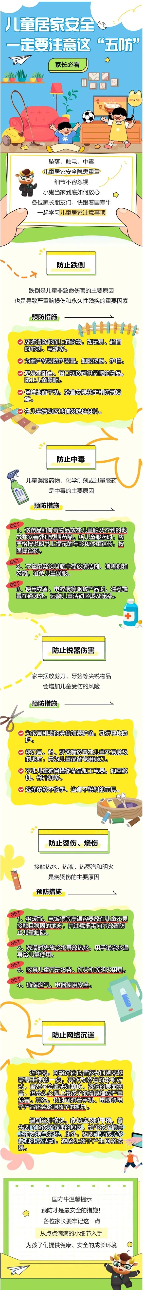 儿童居家安全，一定要注意这“五防”