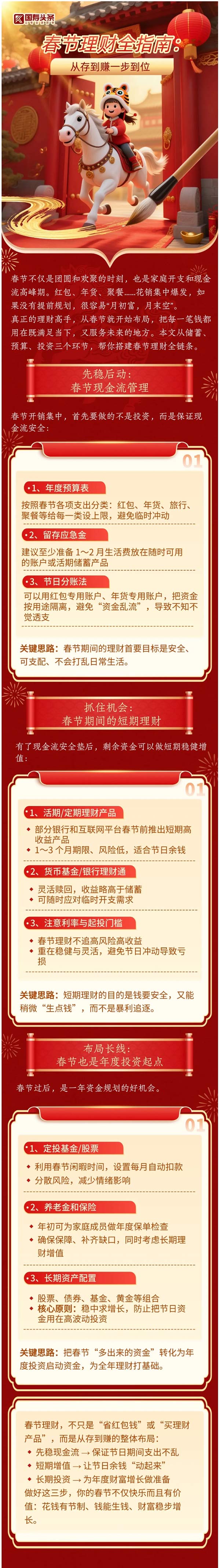 春节理财全指南：从存到赚一步到位