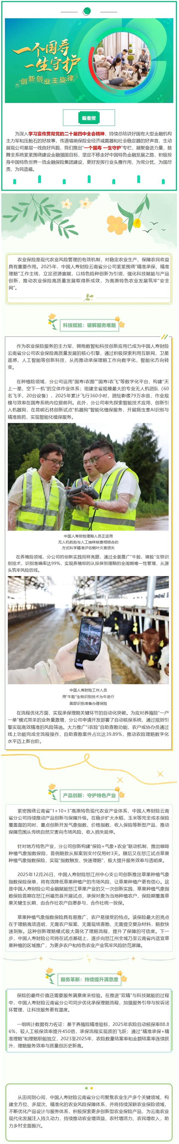 基层一线 | 为高原特色农业发展筑牢“安全网”